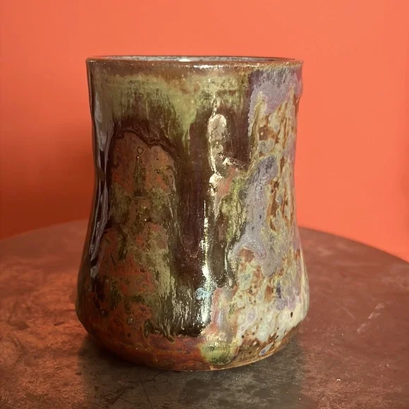 Handmade Colorful Stoneware Pottery Cup - Picture 4 of 6